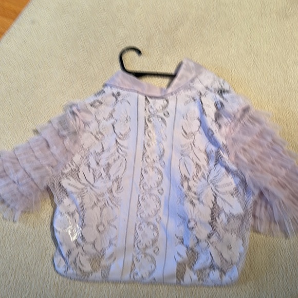 Free People purple cropped blouse size small NEW with TAG - Picture 7 of 10